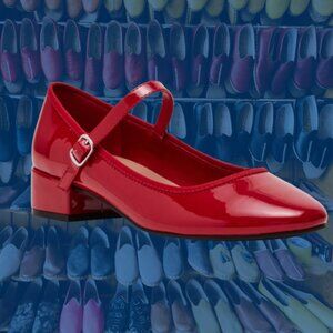Red Madden Girl Tutuu Block-Heel Mary Jane Flats Size 9.5 NWOT